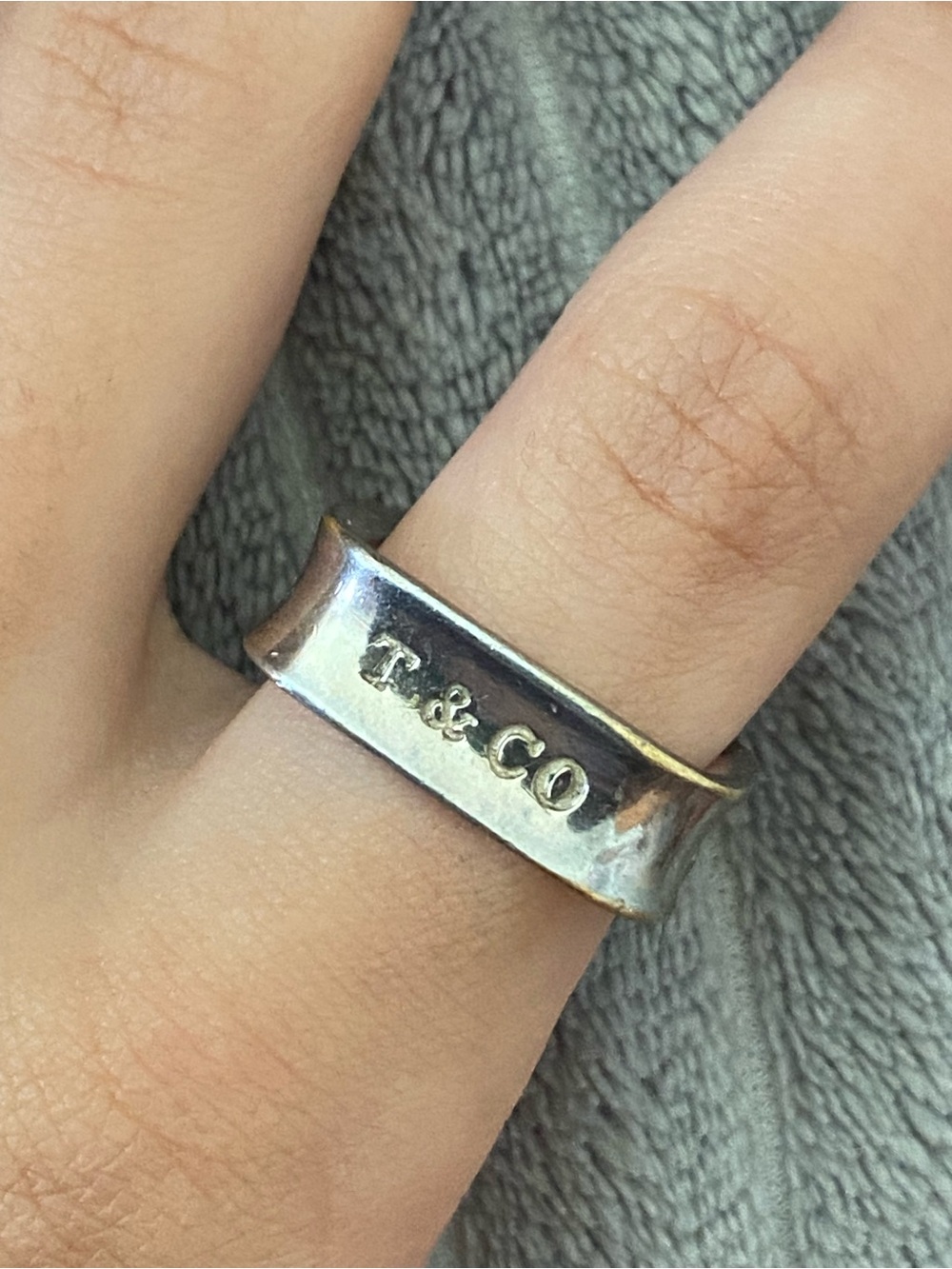 Authentic Vintage Tiffany & Co 1837 Square Ring